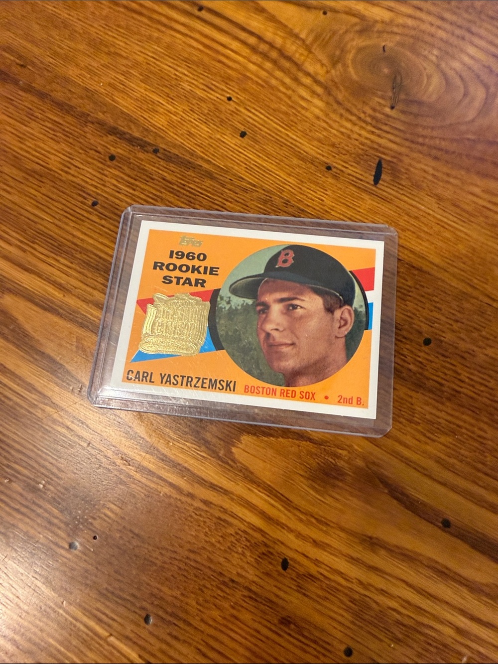 Vintage Carl Yastrzemski 1960 Rookie Star Baseball Card - Orange